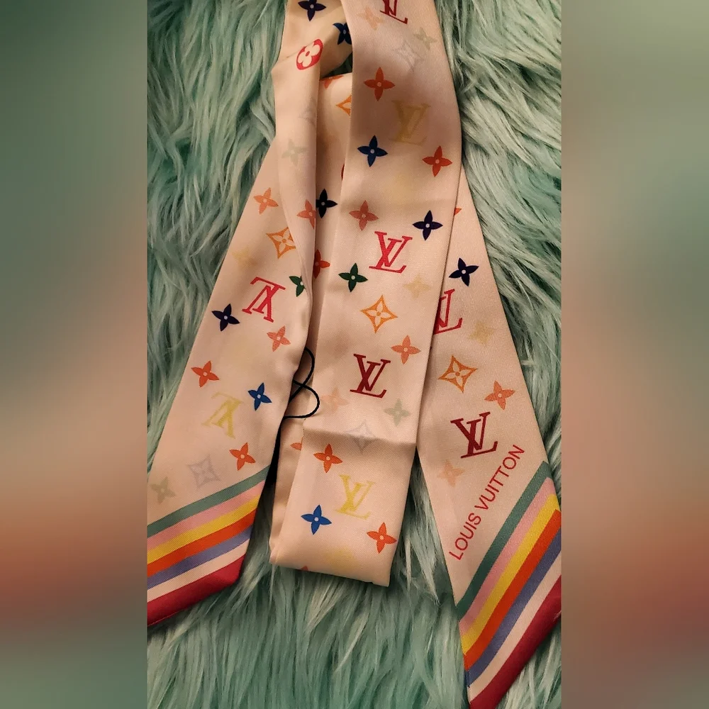 Colorful Silk Skinny Twilly, Hairtie